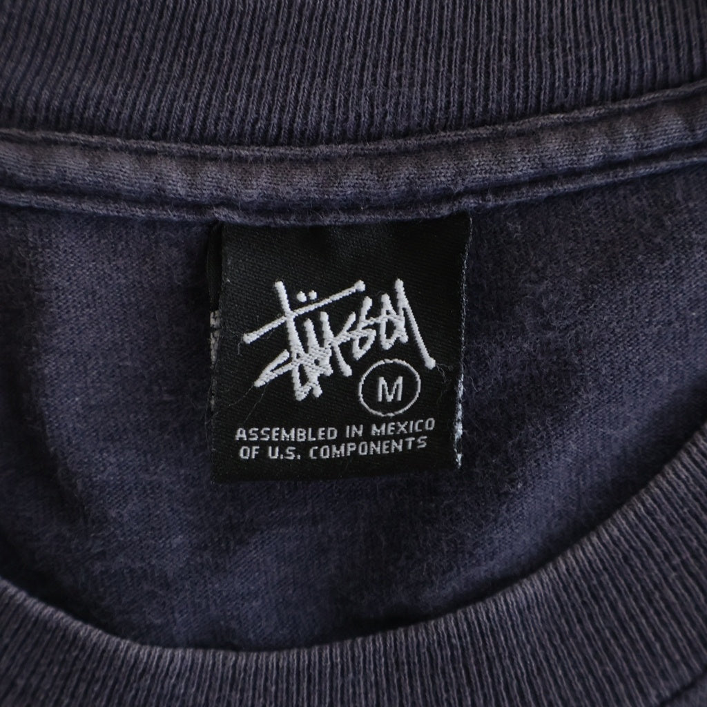 STUSSY(ステューシー) 00S VINTAGE INTERNATIONAL インターナショナル ロゴデザイン クルーネック カットソー 半袖Tシャツ ブラック