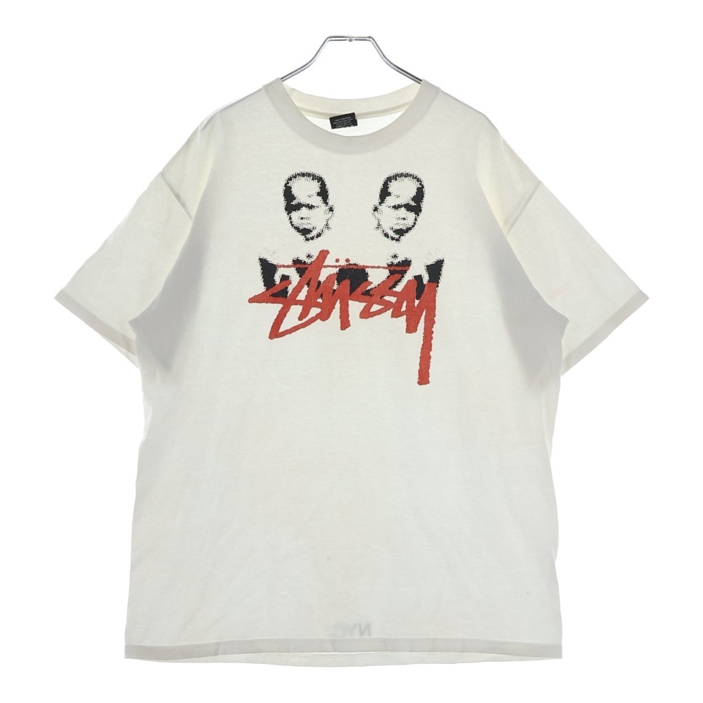 STUSSY(ステューシー) 00S VITAGE 2KIDS ヴィンテージ キッズ ロゴデザイン クルーネック カットソー 半袖Tシャツ ホワイト