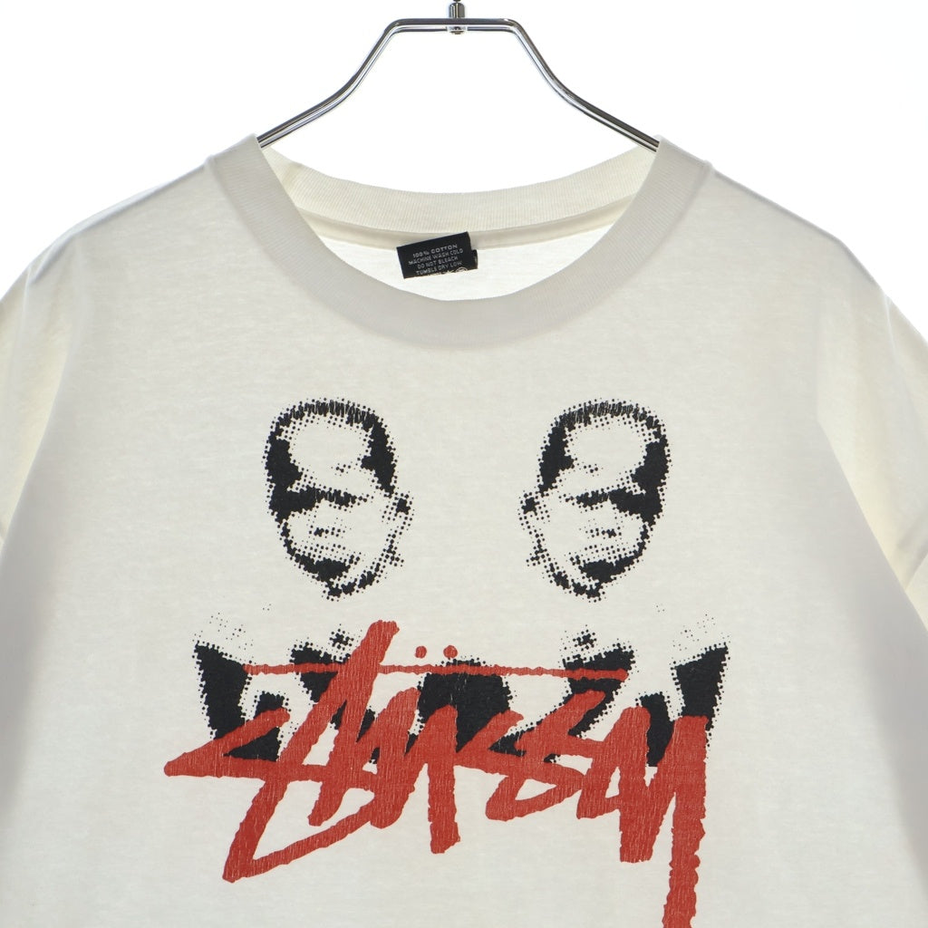 STUSSY(ステューシー) 00S VITAGE 2KIDS ヴィンテージ キッズ ロゴデザイン クルーネック カットソー 半袖Tシャツ ホワイト