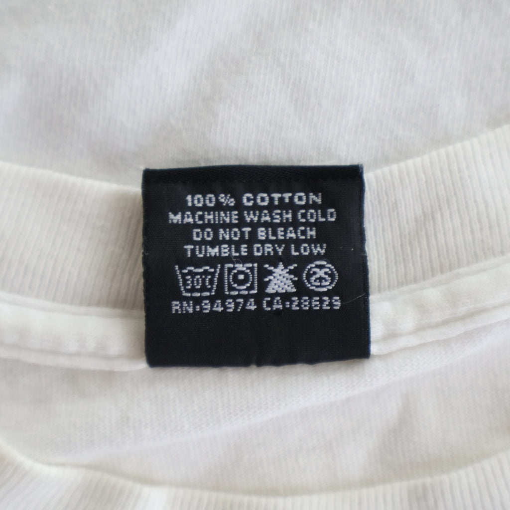 STUSSY(ステューシー) 00S VITAGE 2KIDS ヴィンテージ キッズ ロゴデザイン クルーネック カットソー 半袖Tシャツ ホワイト