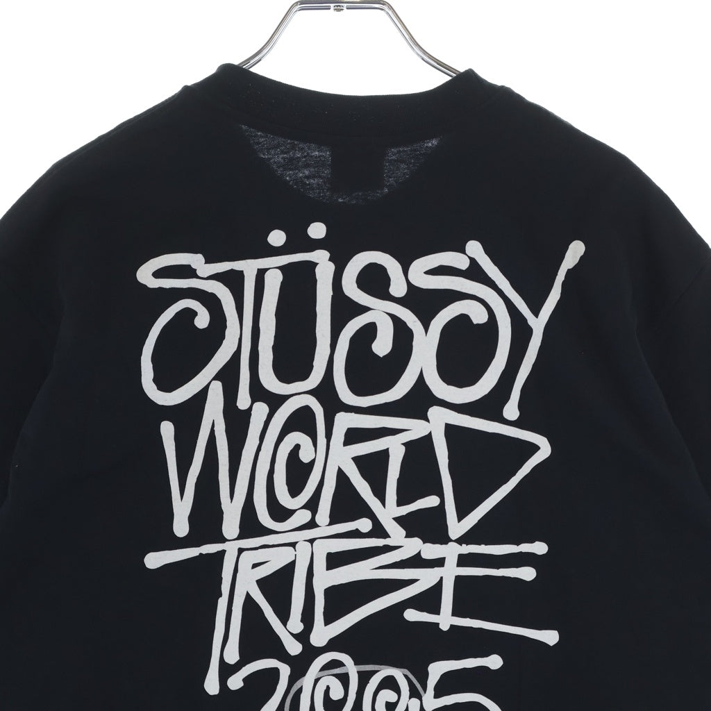STUSSY(ステューシー) 00S VINTAGE 25ANNIVERSARY ヴィンテージ 25周年 ロゴデザイン クルーネック カットソー 半袖Tシャツ ブラック