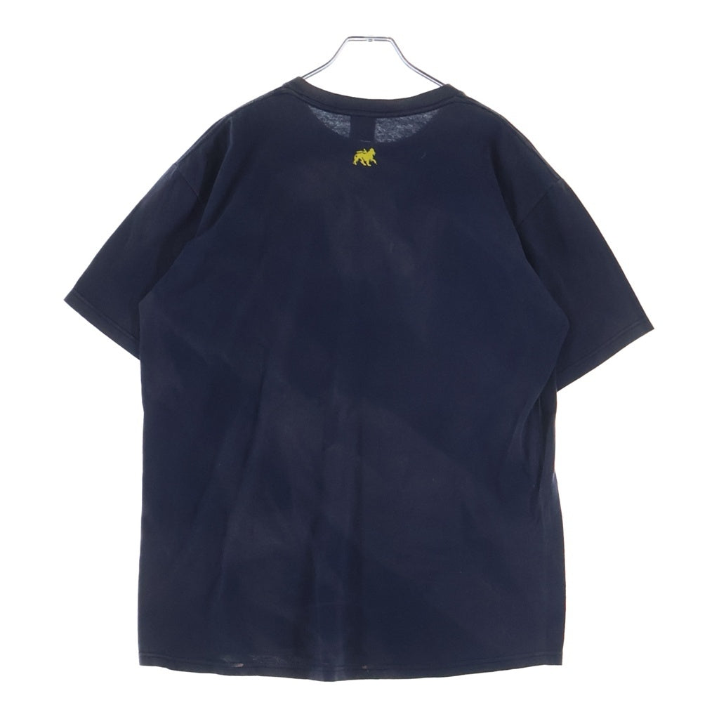 STUSSY(ステューシー) 90S～00S VINTAGE RASTA LIRE ラスタデザイン ロゴデザイン クルーネック カットソー 半袖Tシャツ ネイビー