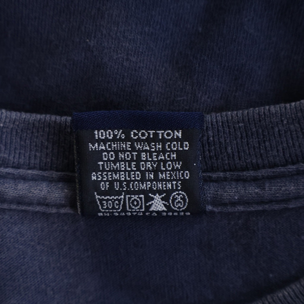 STUSSY(ステューシー) 90S～00S VINTAGE RASTA LIRE ラスタデザイン ロゴデザイン クルーネック カットソー 半袖Tシャツ ネイビー