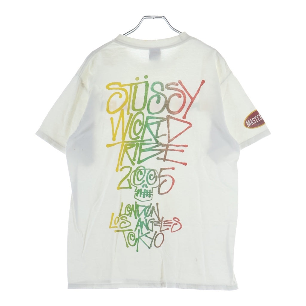 STUSSY(ステューシー) 00S VINTAGE ANNIVERSARY ヴィンテージ アニバーサリー ロゴデザイン クルーネック カットソー 半袖Tシャツ ホワイト