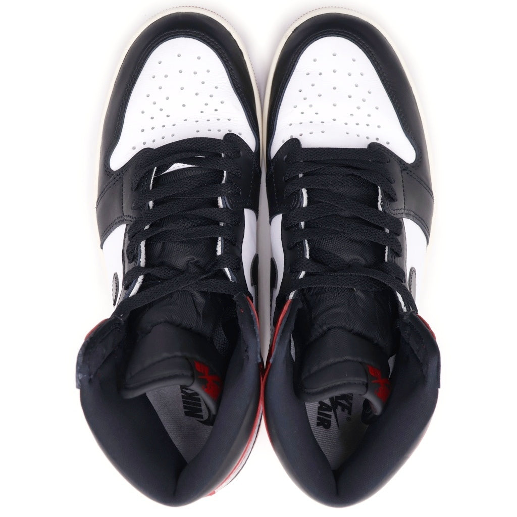 NIKE(ナイキ) AIR JORDAN 1 RETRO HIGH OG BLACK TOE REIMAGINED エアジョーダン1 ブラックトゥ つま黒 リイマジンド ハイカットスニーカー US9.5/27.5cm DZ5485-106