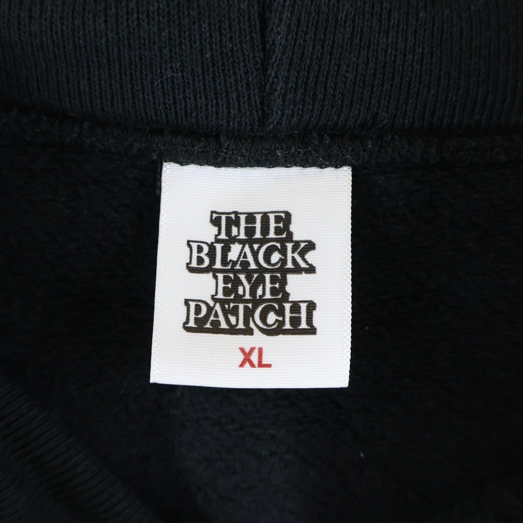 THE BLACK EYE PATCH(ブラックアイパッチ) 取扱説注意刺繍 プルオーバーパーカーフーディー ブラック