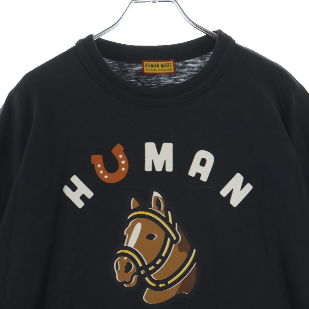 HUMAN MADE(ヒューマンメイド) 25AW HORSE GRAPHIC S/S Tee ホースグラフィック半袖Tシャツ カットソー ブラック HM31TE001