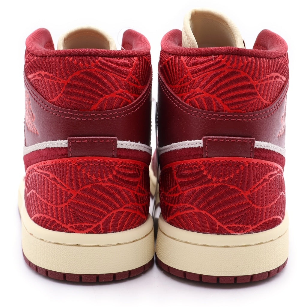 NIKE(ナイキ) WMNS AIR JORDAN 1 MID SE ウィメンズ エアージョーダン ミッドカットスニーカー レッド US7/24cm レディース DZ2820-601