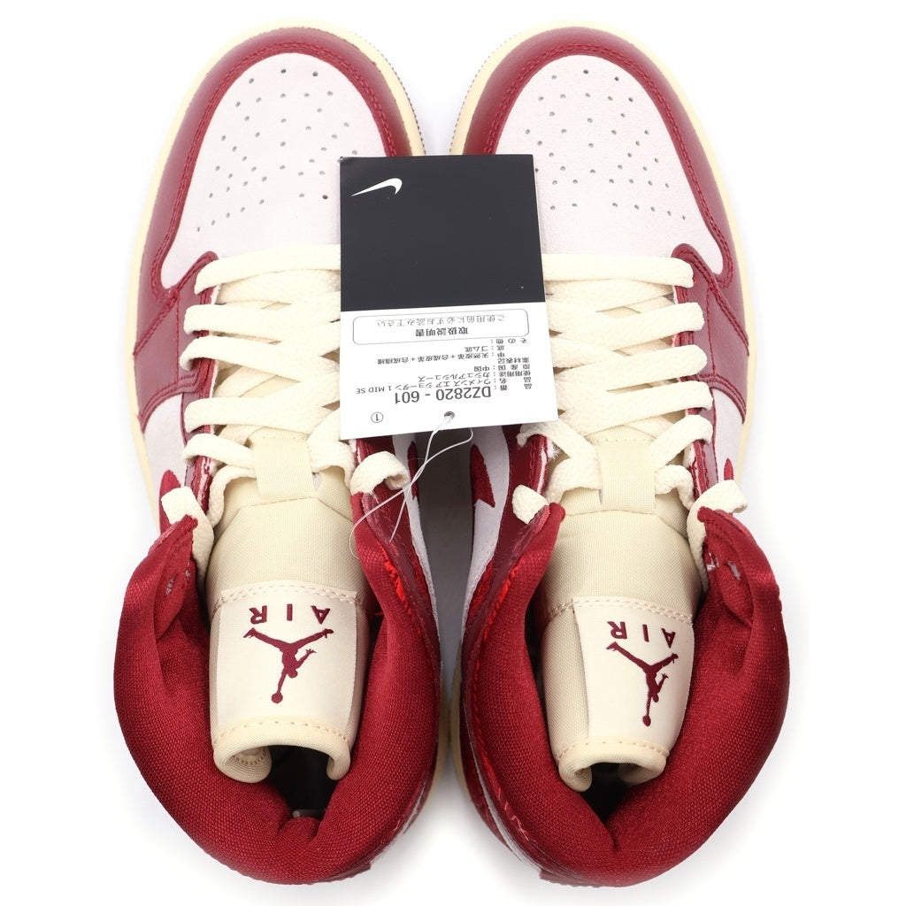 NIKE(ナイキ) WMNS AIR JORDAN 1 MID SE ウィメンズ エアージョーダン ミッドカットスニーカー レッド US7/24cm レディース DZ2820-601