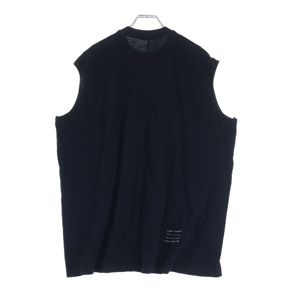 Rick Owens(リックオウエンス) 20SS TECUATL THONAS HOUSEAGO トーマスハウスアゴー フロントロゴデザイン クルーネック カットソー ノースリーブ タンクトップ ブラック RR20S7100-RNEP11