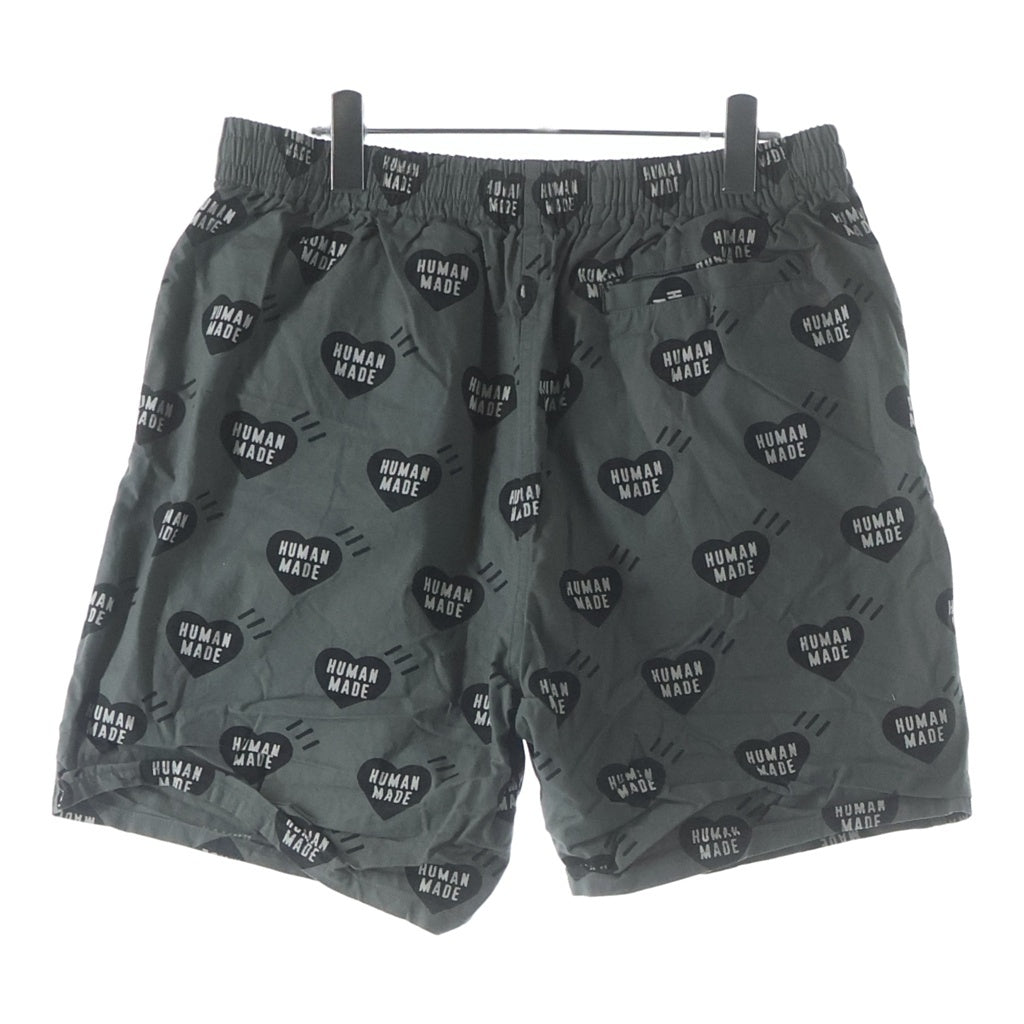 HUMAN MADE(ヒューマンメイド) ハートロゴ総柄ショートパンツ ハーフパンツ グレー