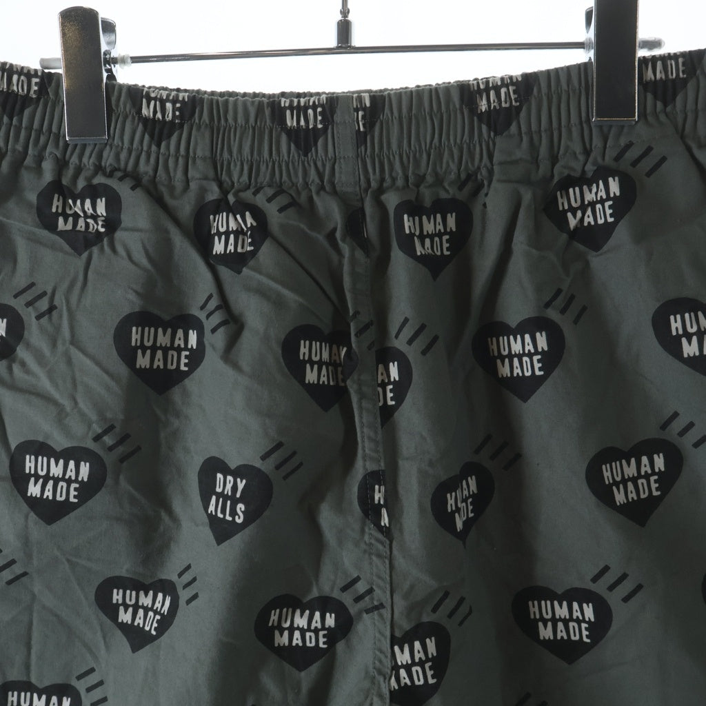 HUMAN MADE(ヒューマンメイド) ハートロゴ総柄ショートパンツ ハーフパンツ グレー