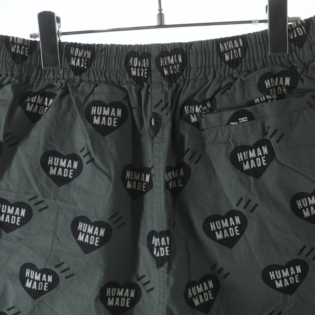HUMAN MADE(ヒューマンメイド) ハートロゴ総柄ショートパンツ ハーフパンツ グレー