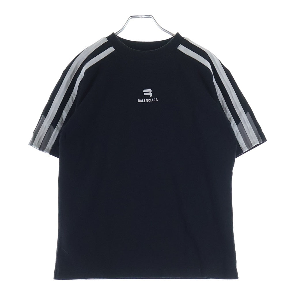 BALENCIAGA(バレンシアガ) SPORTY B クルーネック半袖Tシャツ カットソー ブラック 704070-TMVG4