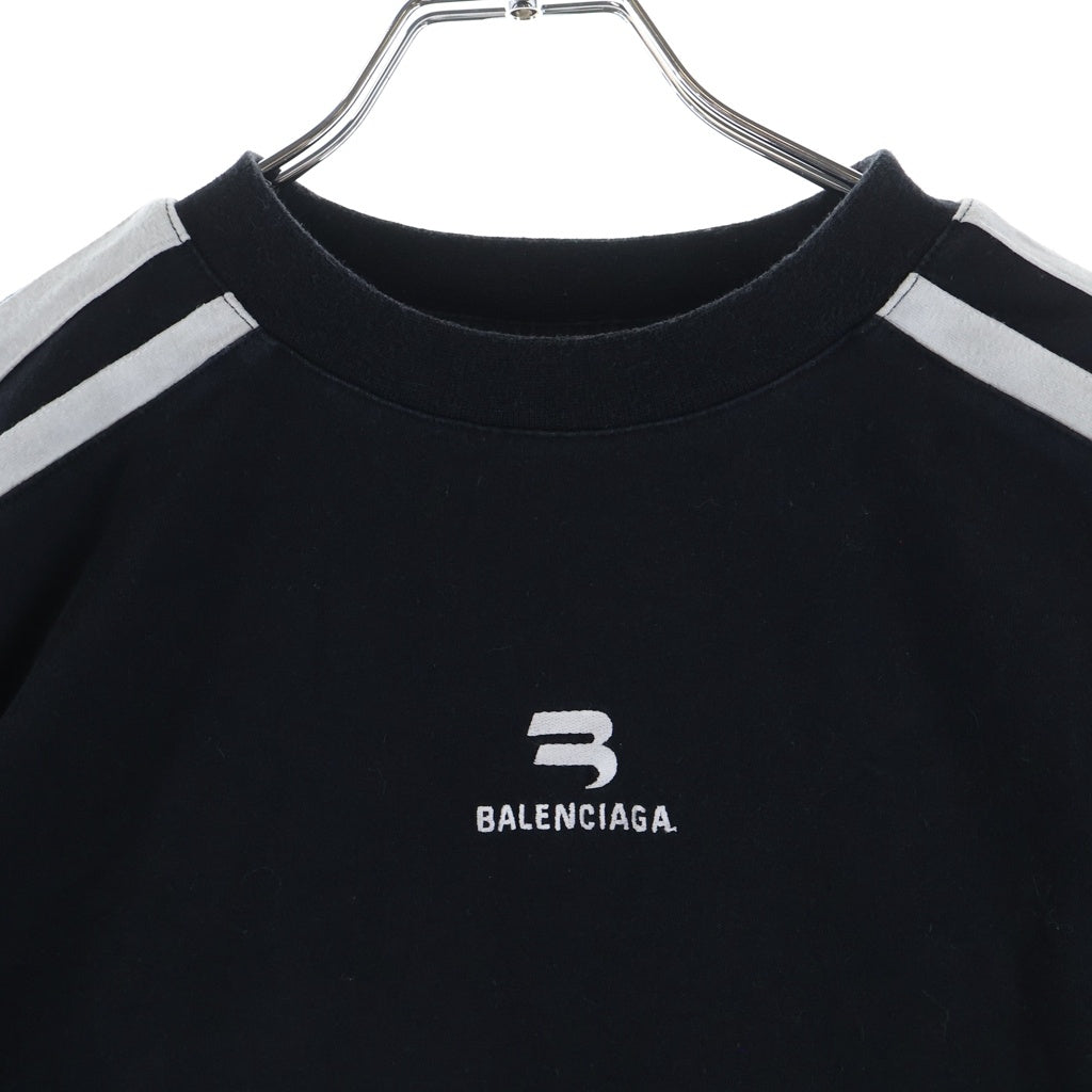 BALENCIAGA(バレンシアガ) SPORTY B クルーネック半袖Tシャツ カットソー ブラック 704070-TMVG4