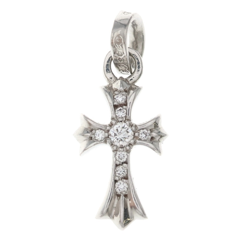 CHROME HEARTS(クロムハーツ) 18KWG CRS BBYFAT P/DIA ベイビーファットクロス PAVEダイヤ ペンダントトップ ホワイトゴールド BCA006