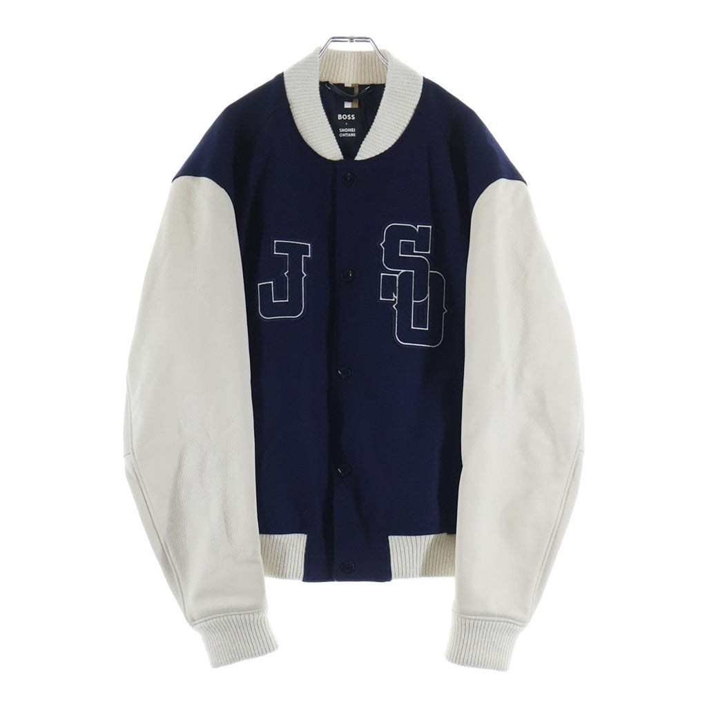 HUGO BOSS(ヒューゴボス) ×SHOHEI OHTANI スタジアムジャンパー フライジャケット ウール ネイビー 230-000-186-1814