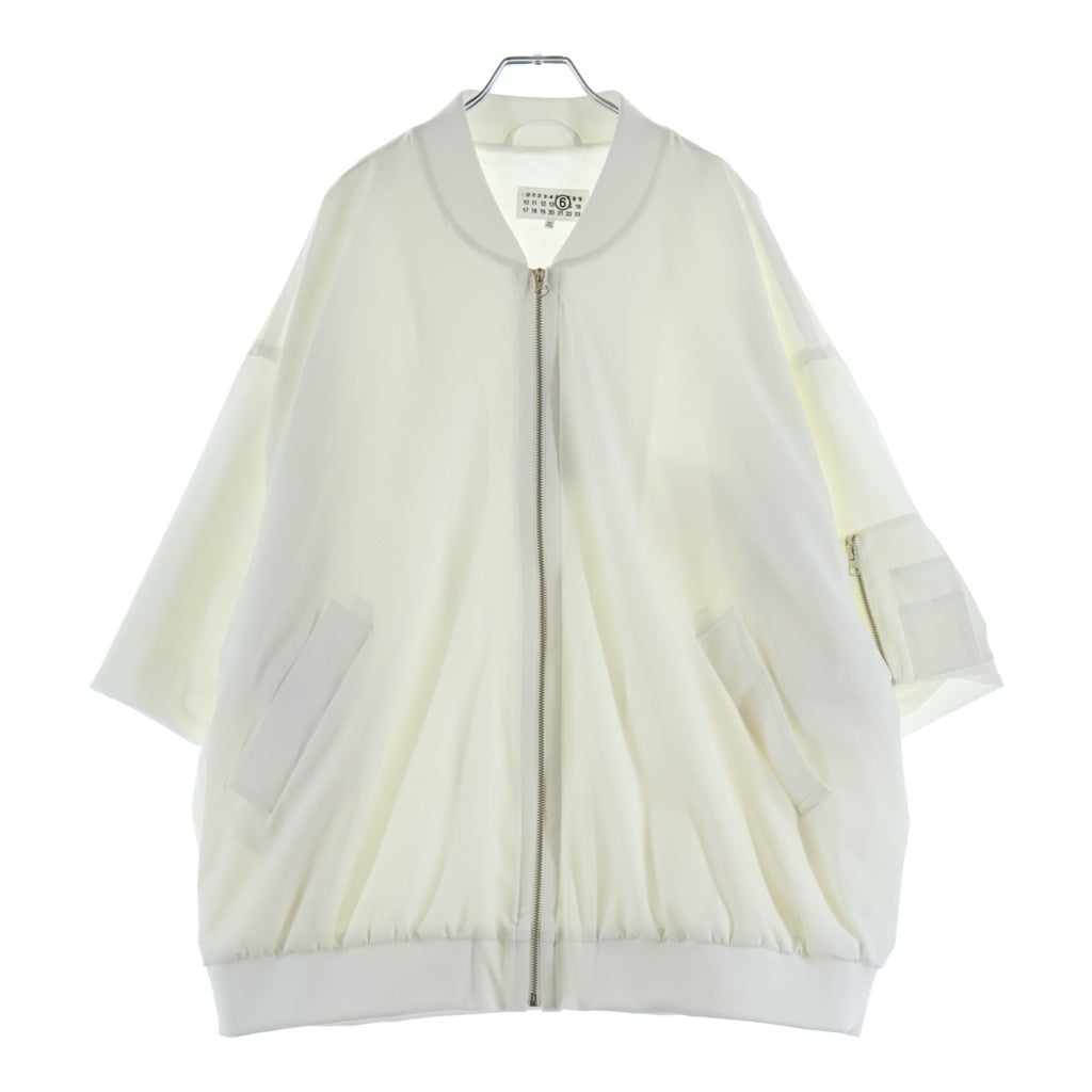 Maison Martin Margiela(メゾンマルタンマルジェラ) Short Sleeve Zip-Up Blouson ハーフスリーブ ジップブルゾン ジャケット ホワイト S52AM0295