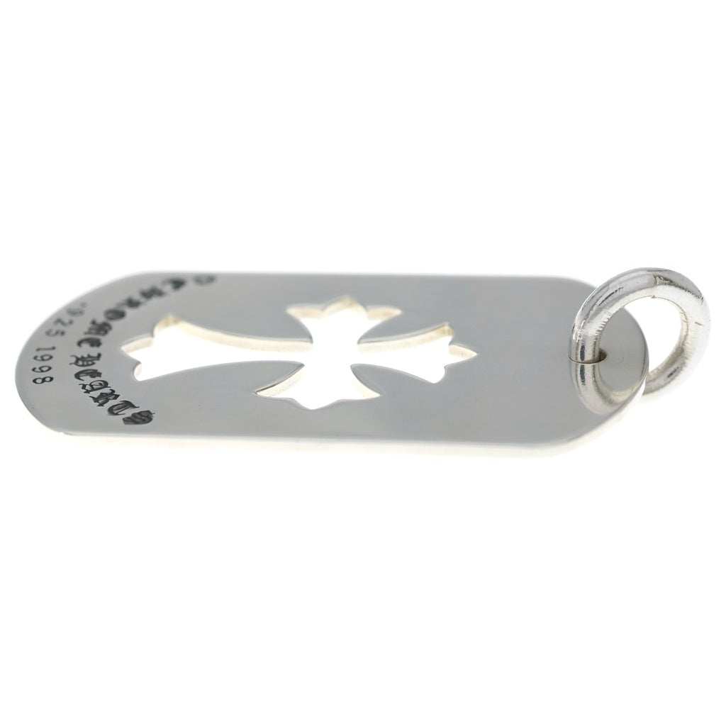 CHROME HEARTS(クロムハーツ) D TAG LRG CO CRS カットアウトクロスドッグタグ ラージ ペンダントトップ シルバー BCA239 レディース