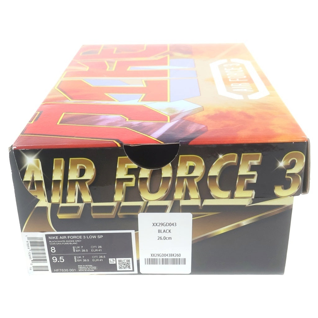 NIKE(ナイキ) ×NIGO AIR FORCE 3 LOW ニゴー エアフォース 3 ローカットスニーカー ブラック/ホワイト US8/26cm HF7630-001