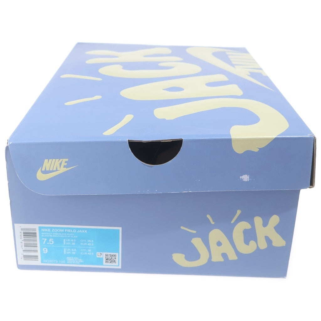NIKE(ナイキ) ×TRAVIS SCOTT Zoom Field Jaxxトラヴィススコット ズームフィールドジャックス ローカットスニーカー ブラウン/ホワイト US7.5/25.5cm HQ3073-100