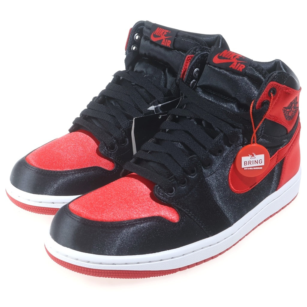 NIKE(ナイキ) WMNS AIR JORDAN 1 HIGH OG SATIN BRED ウィメンズ エアジョーダン1 サテンブレッド ハイカットスニーカー ブラック/レッド US8.5/25.5cm FD4810-061