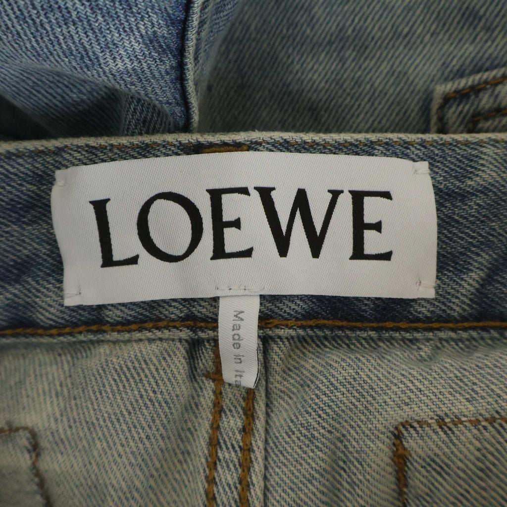 LOEWE(ロエベ) ボタンフライジーンズ シンチバック デニム ボトムス ブルー H526Y11X89