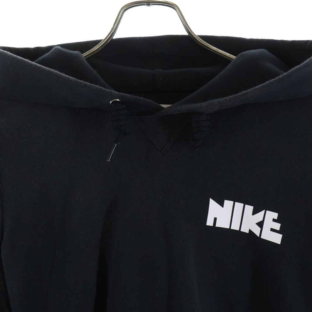 Sacai(サカイ) 20AW×NIKE Nsw Other Sports U Nrg Rh Hoodie ナイキ ロゴプリントナイロン切り替えプルオーバーパーカー ブラック S#CW2419