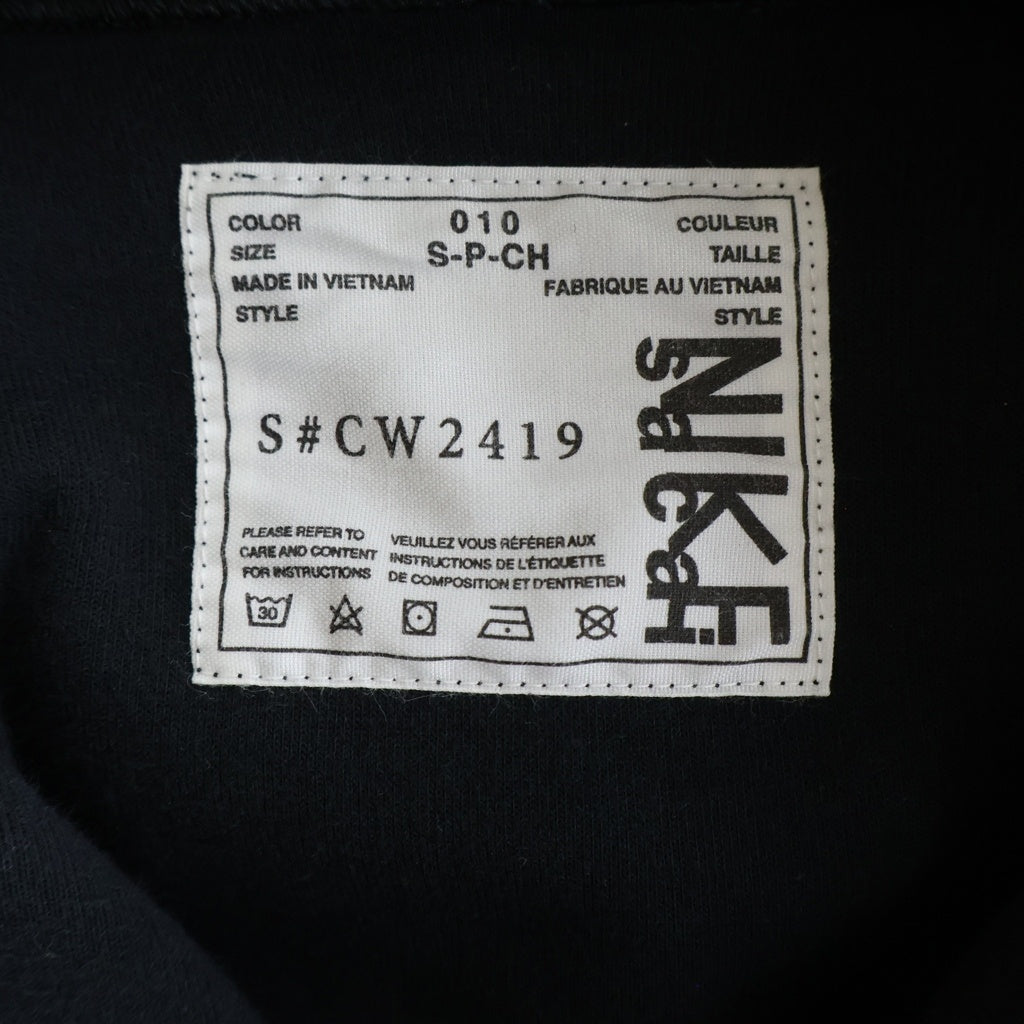 Sacai(サカイ) 20AW×NIKE Nsw Other Sports U Nrg Rh Hoodie ナイキ ロゴプリントナイロン切り替えプルオーバーパーカー ブラック S#CW2419