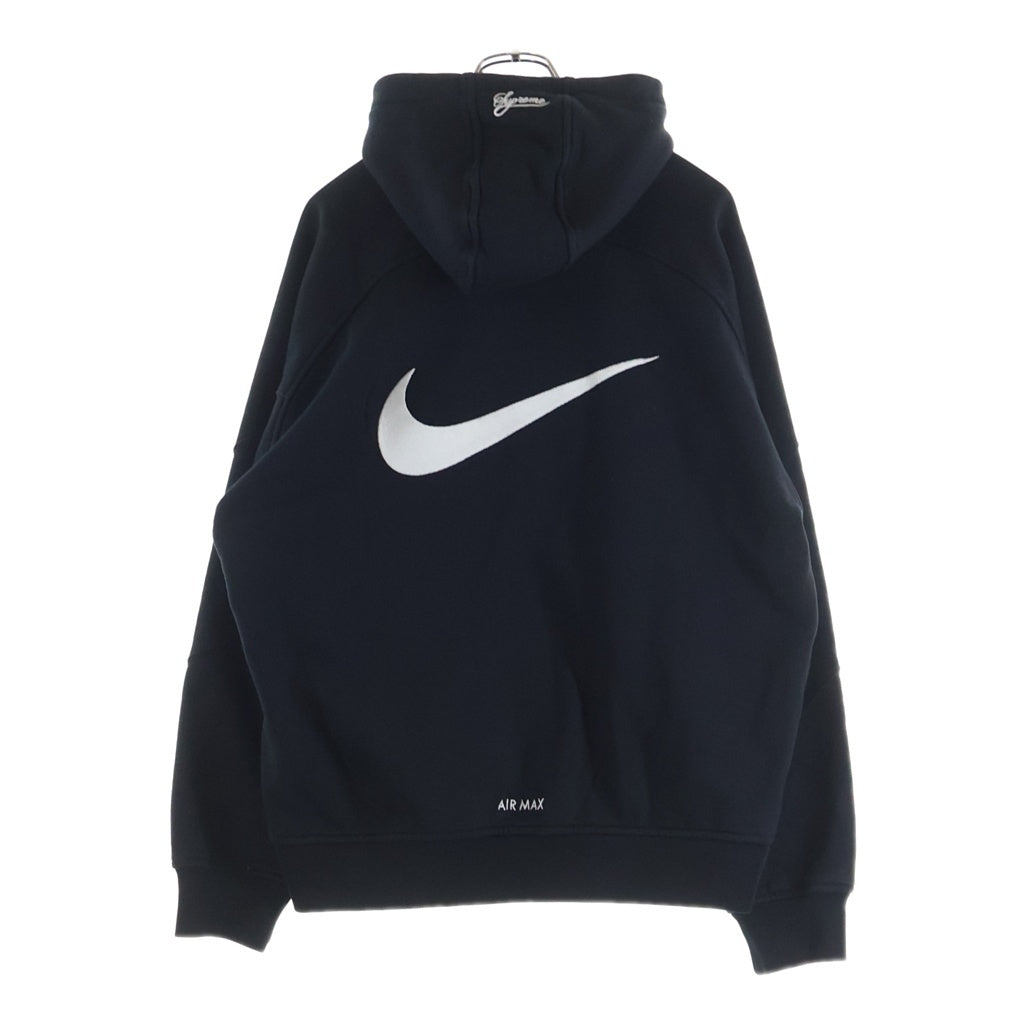 SUPREME(シュプリーム) 25SS ×NIKE Zip Up Hooded Sweatshirt ロゴデザイン ジップアップ フーデッド スウェット パーカー ブラック HF9633-010