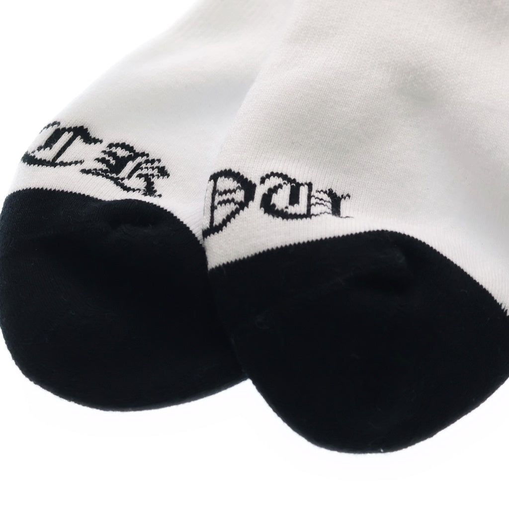 CHROME HEARTS(クロムハーツ) STRIPE SOCKS 3PK ヴァインダガー刺繍 ストライプ ソックス 靴下 ホワイト