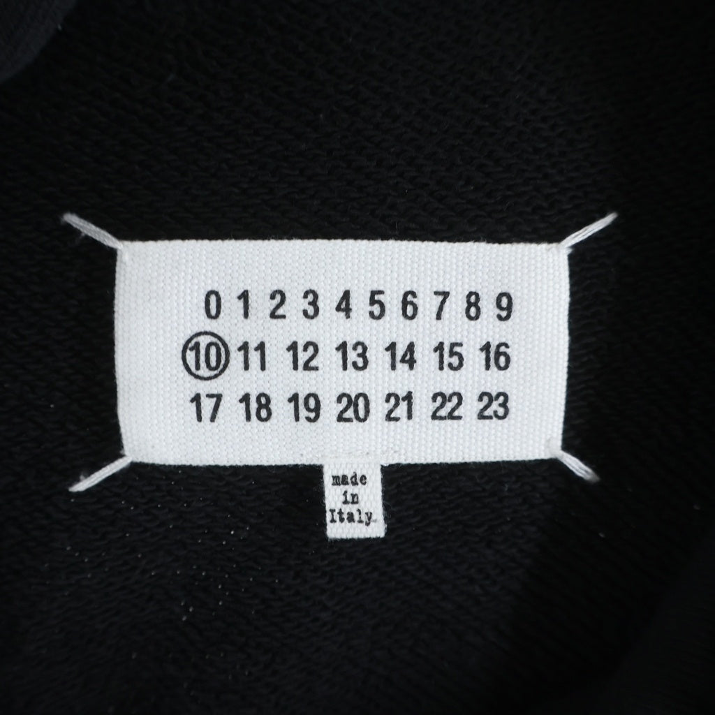 Maison Margiela(メゾンマルジェラ) 反転ロゴ刺繍 プルオーバーパーカー フーディー ブラック S30GU0143