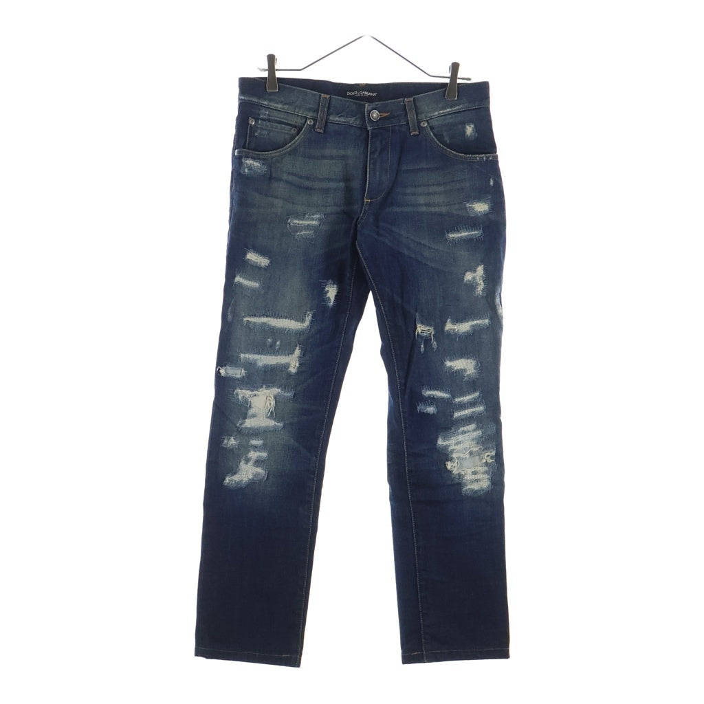 J&ANS DOLCE&GABBANA(ドルチェアンドガッバーナ) ジップフライ デニムパンツ ボトムス インディゴ 44 G4A0LP/G8O33