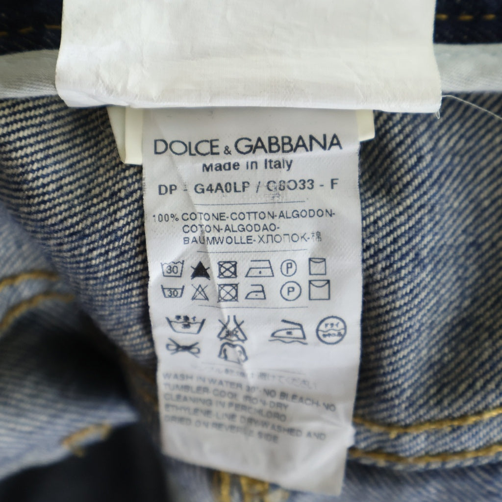 J&ANS DOLCE&GABBANA(ドルチェアンドガッバーナ) ジップフライ デニムパンツ ボトムス インディゴ 44 G4A0LP/G8O33