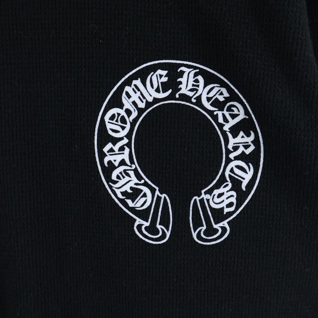 CHROME HEARTS(クロムハーツ) Horseshoe Thermal L/S Tee ホースシュー サーマル長袖Tシャツ ブラック