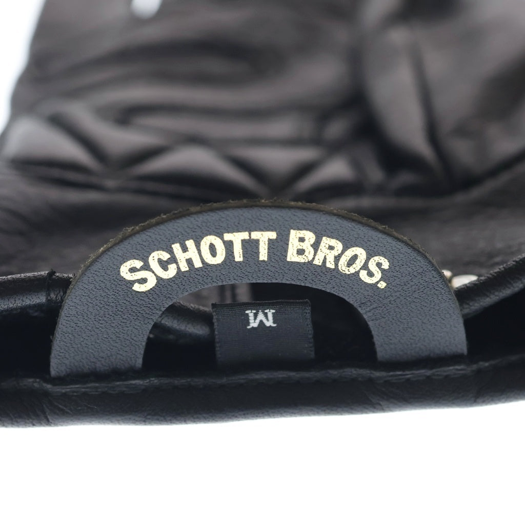 SCHOTT(ショット) ONE STAR LEATHER GLOVE ワンスター レザーグローブ ブラック 7823970029