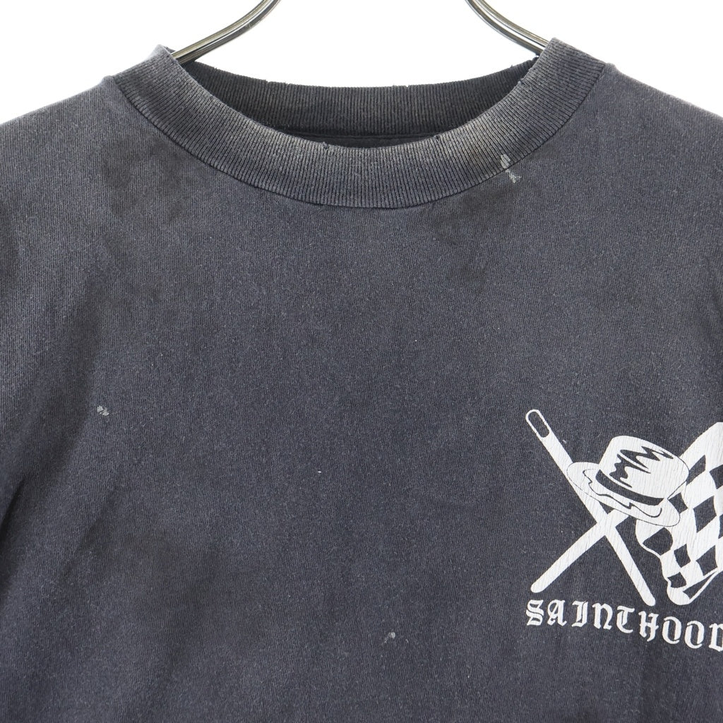 SAINT MICHAEL(セントマイケル) ×NEIGHBORHOOD STHD . L/S TEE SPEED KILLS ネイバーフッド プリント長袖Tシャツ カットソー ブラック SM-HR8-0000-C72