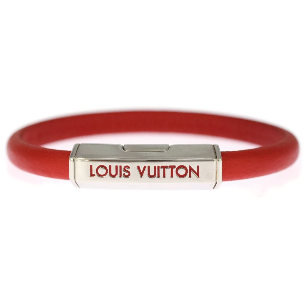 LOUIS VUITTON(ルイヴィトン) ロゴデザイン クリップイット ブレスレット レッド M8120 レディース