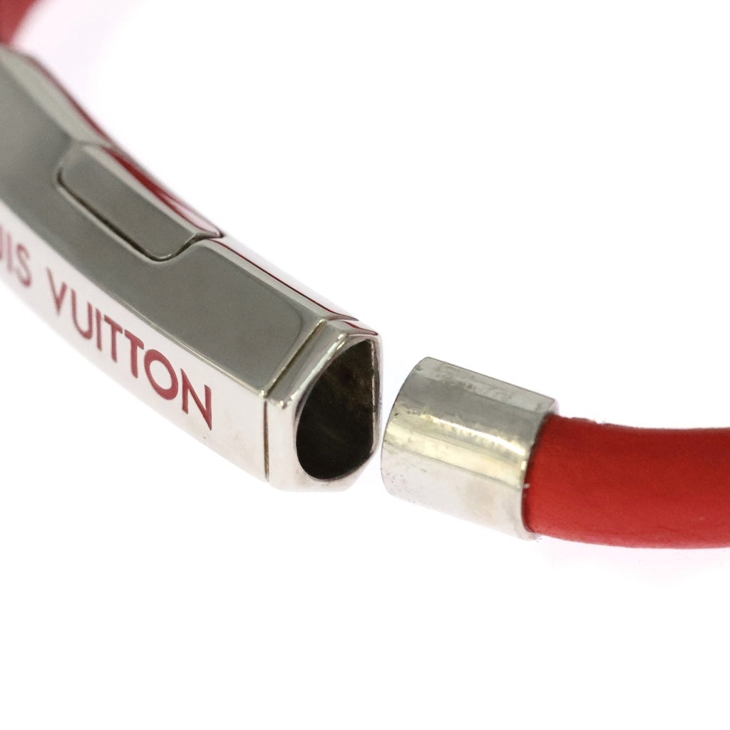 LOUIS VUITTON(ルイヴィトン) ロゴデザイン クリップイット ブレスレット レッド M8120 レディース
