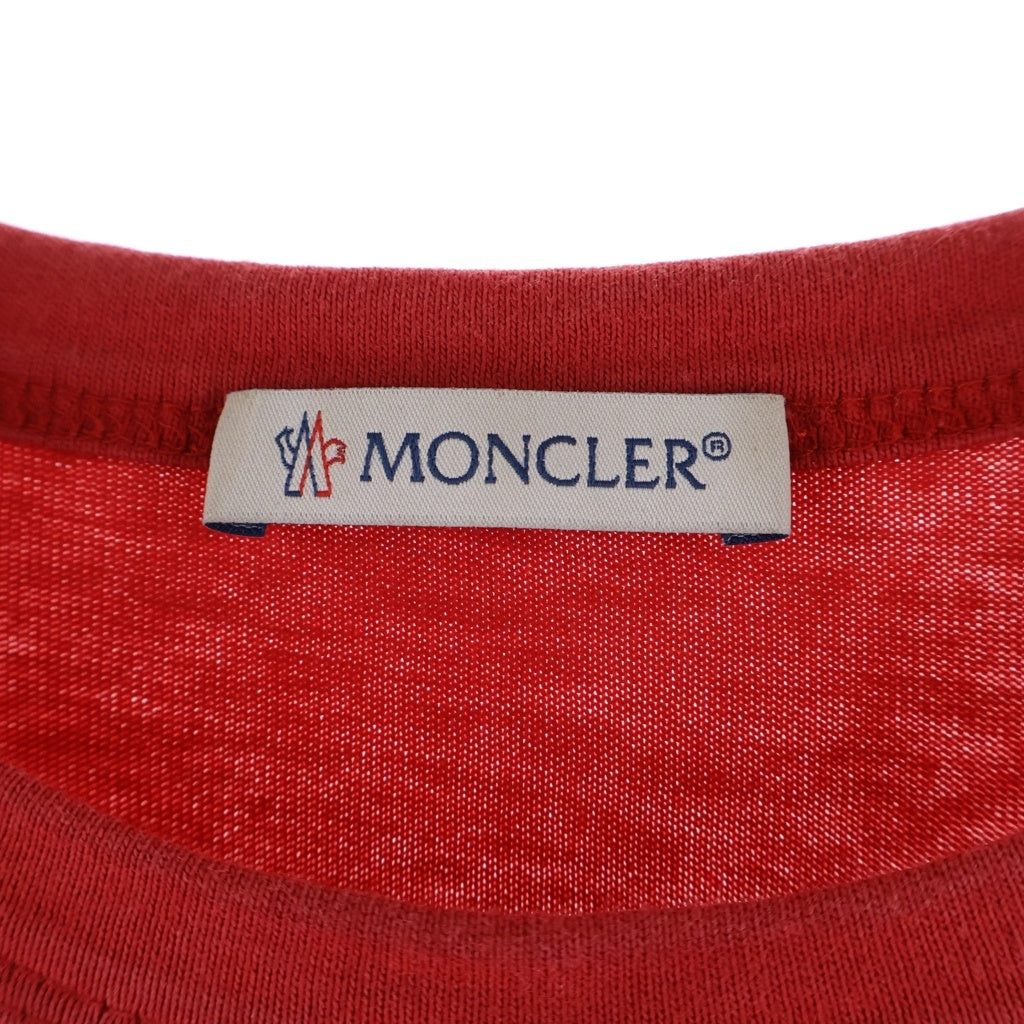 MONCLER(モンクレール) 20SS MAGLIA T-SHIRT ロゴデザイン クルーネック カットソー 半袖Tシャツ レッド F10918C70610