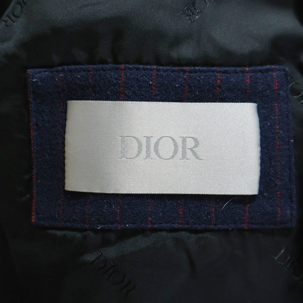 DIOR(ディオール) 刺繍デザイン ストライプ ブルゾン ジャケット ネイビー 213J431A0738