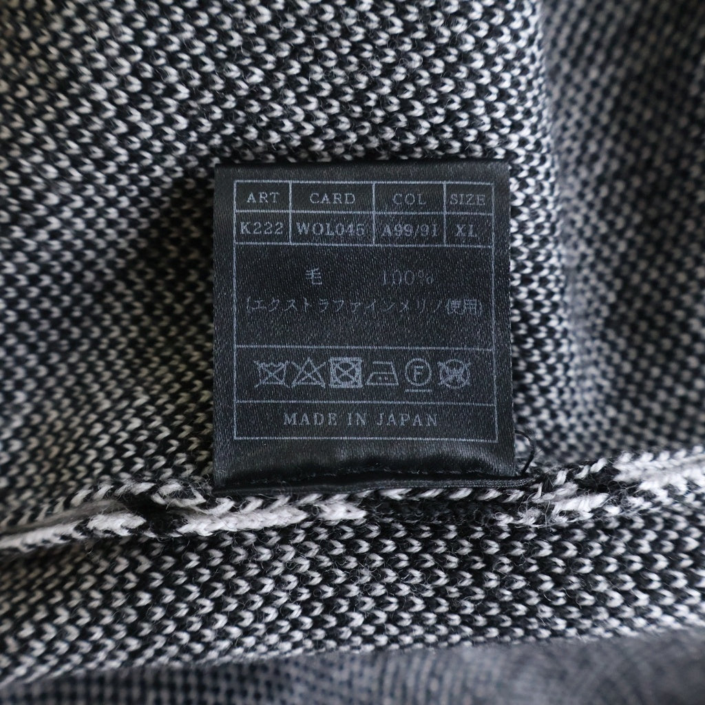 AKM(エーケーエム) CASHWOOL CHIDORI CAMO CREW ウール 千鳥総柄