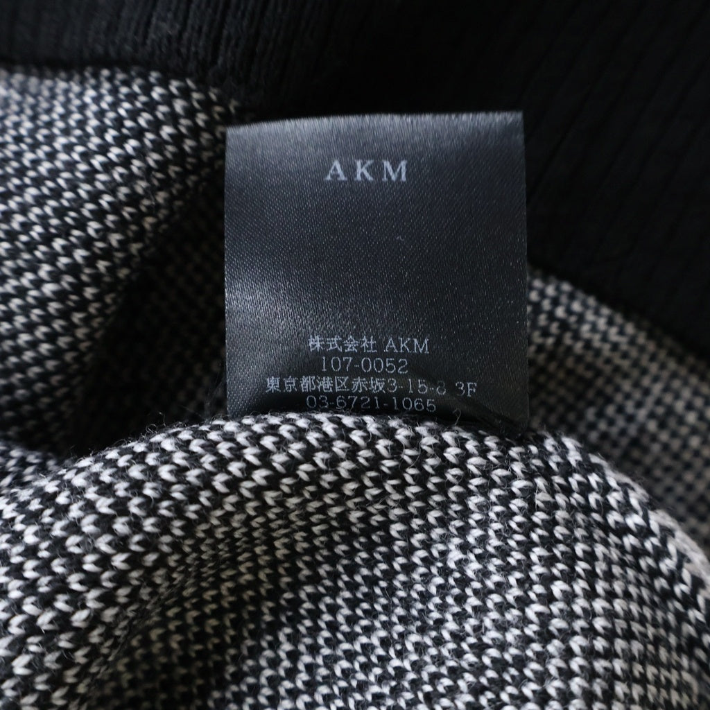 AKM(エーケーエム) CASHWOOL CHIDORI CAMO CREW ウール 千鳥総柄