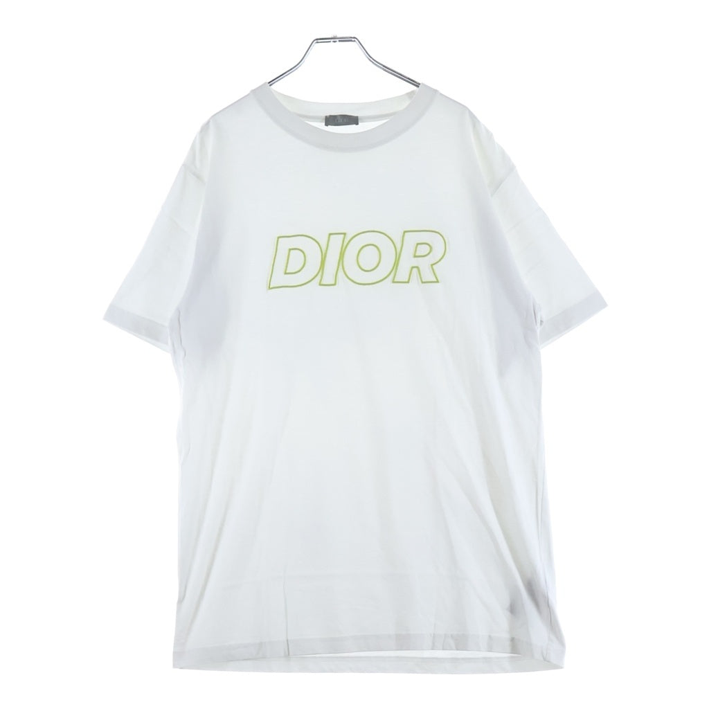 DIOR(ディオール) ロゴ刺繍 半袖Tシャツ カットソー ホワイト 393J696E0847