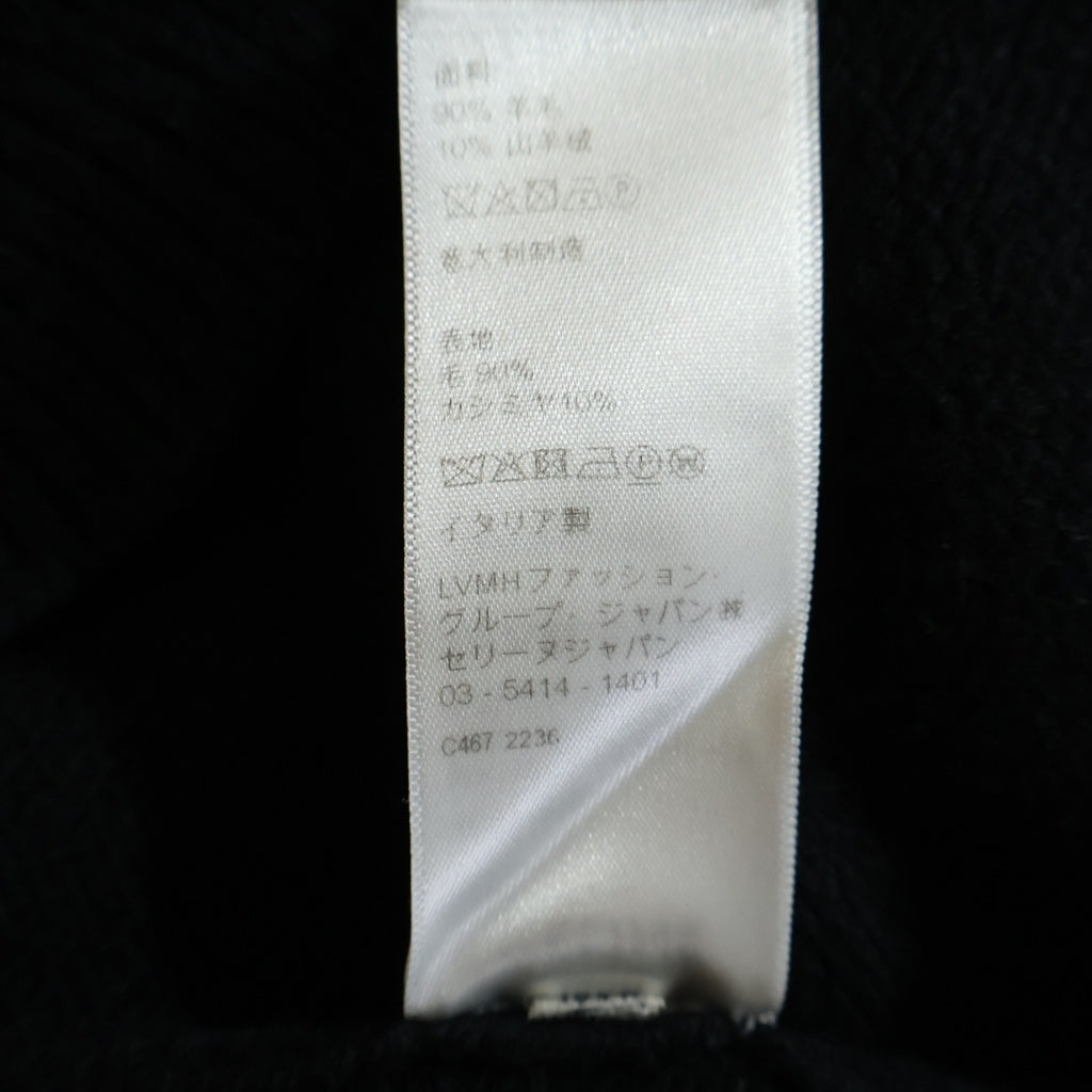CELINE(セリーヌ) トリオンフ刺繍 カシミヤ プルオーバーニット フーディー ブラック 2AC87048T