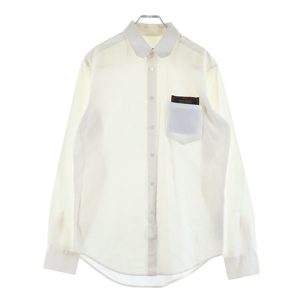 LOUIS VUITTON(ルイヴィトン) 22SS パッチ付き コットン 長袖シャツ ホワイト RM221Q DLX HIS55W