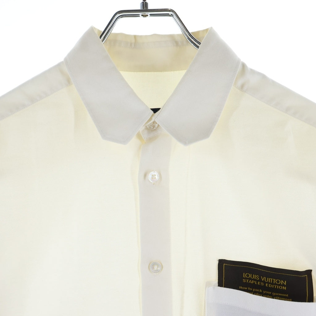 LOUIS VUITTON(ルイヴィトン) 22SS パッチ付き コットン 長袖シャツ ホワイト RM221Q DLX HIS55W