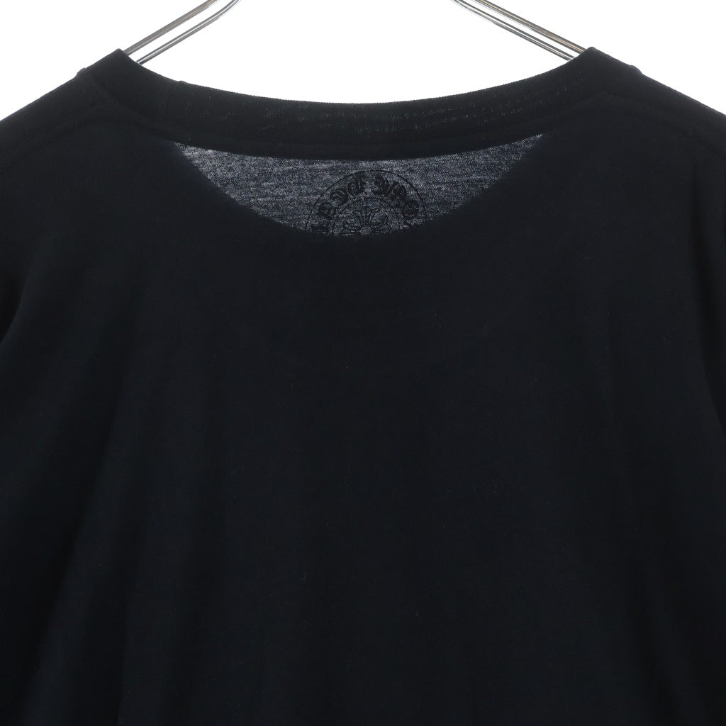 CHROME HEARTS(クロムハーツ) BACK HORSESHOE PRINT LS TEE バックホースシュー 袖フローラル プリント ロングスリーブ 長袖Tシャツ カットソー ブラック