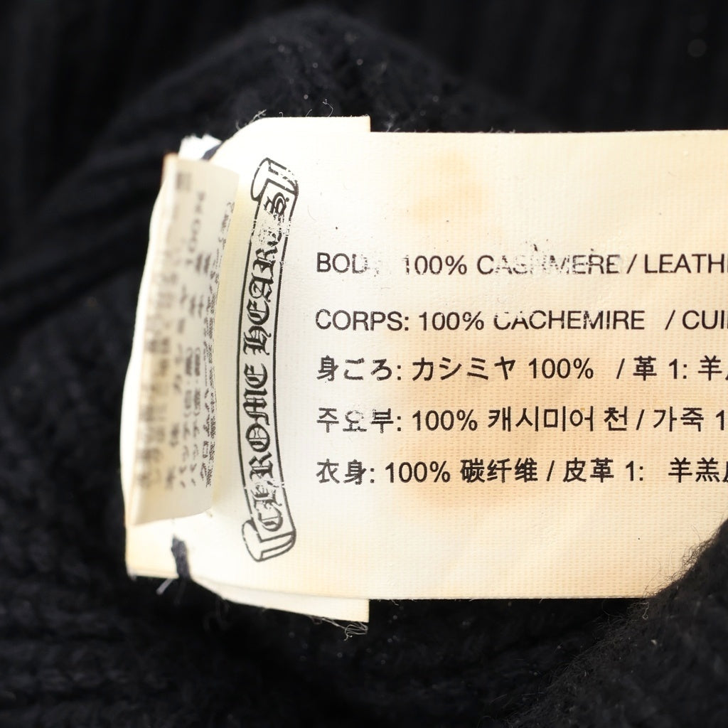 CHROME HEARTS(クロムハーツ) PPO CHOMPER BEANIE クロスボール カシミア ビーニー 帽子 ブラック