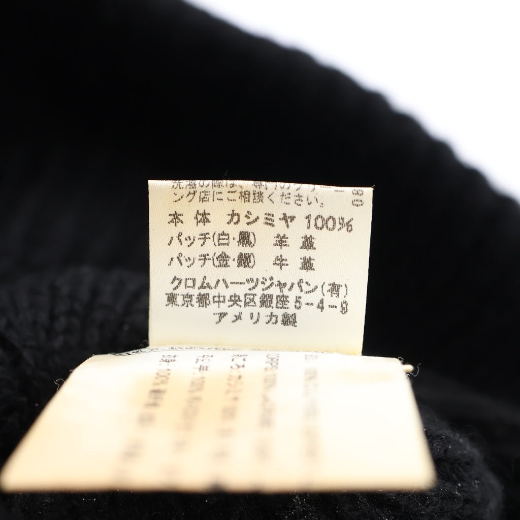 CHROME HEARTS(クロムハーツ) PPO CHOMPER BEANIE クロスボール カシミア ビーニー 帽子 ブラック